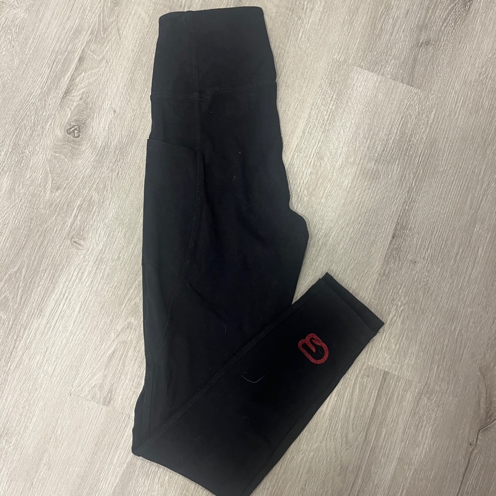 Cyclebar BOODY Black Leggings Stretchy Form-Fitting Material